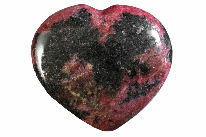 Polished Rhodonite Heart - Madagascar #160454